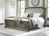 Wyndahl Rustic Brown Queen Upholstered Panel Bed - Gate Furniture