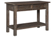 Wyndahl Rustic Brown Sofa/Console Table - T648-4 - Gate Furniture
