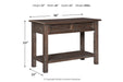 Wyndahl Rustic Brown Sofa/Console Table - T648-4 - Gate Furniture