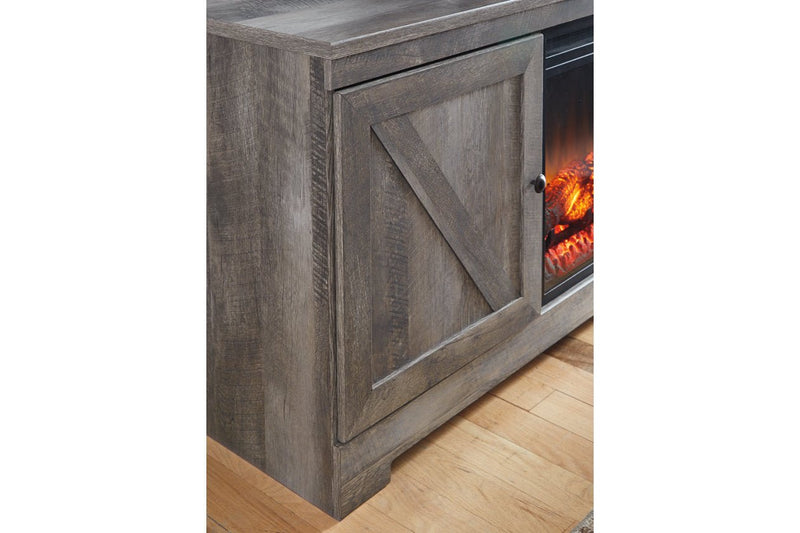 Wynnlow Gray 4 - Piece Entertainment Center with Electric Fireplace - Gate FurnitureEntertainment Center