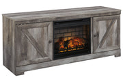 Wynnlow Gray 63" TV Stand with Electric Fireplace - Gate FurnitureTV Stand