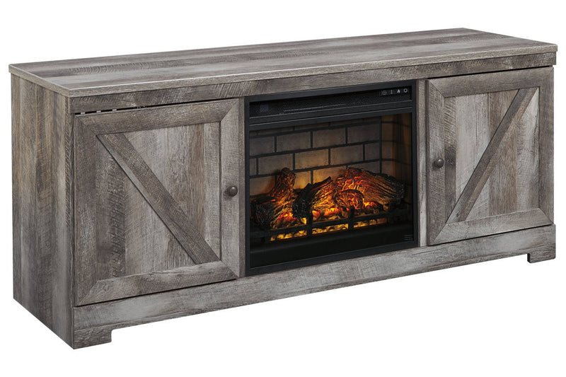 Wynnlow Gray 63" TV Stand with Electric Fireplace - Gate FurnitureTV Stand