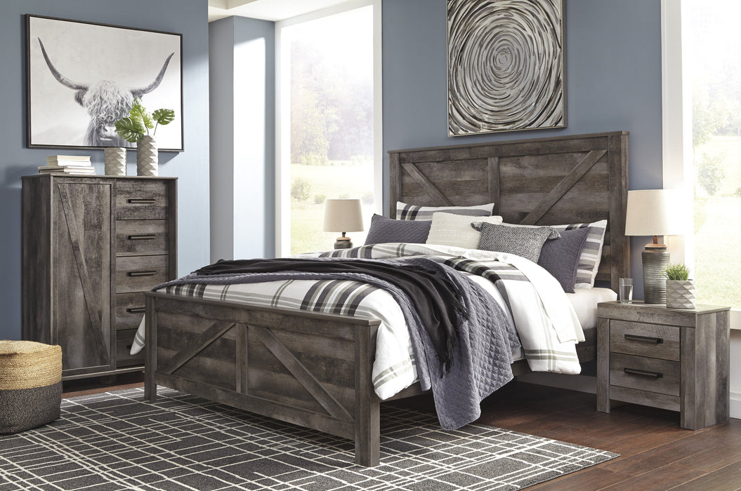 Wynnlow Gray Crossbuck Panel Bedroom Set - Gate Furniture