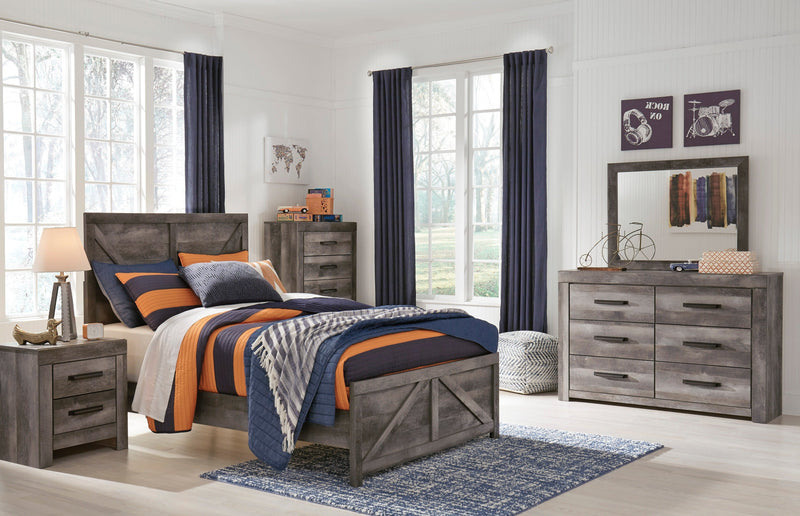 Wynnlow Gray Crossbuck Panel Youth Bedroom Set - Gate FurnitureYouth Bedroom Set