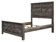 Wynnlow Gray Queen Crossbuck Panel Bed - Gate FurnitureQueen Bed
