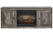 Wynnlow Gray TV Stand with Electric Fireplace - Gate FurnitureTV Stand