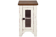 Wystfield White/Brown Chairside End Table - Gate FurnitureEnd Table Chair Side