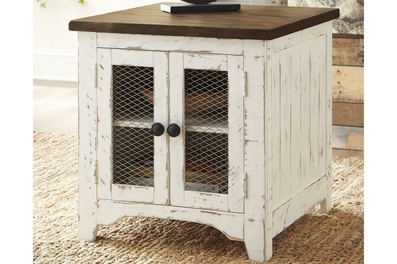Wystfield White/Brown End Table - Gate FurnitureEnd Table