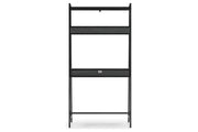 Yarlow Black 36" Home Office Desk with Shelf - Gate FurnitureOffice Desks