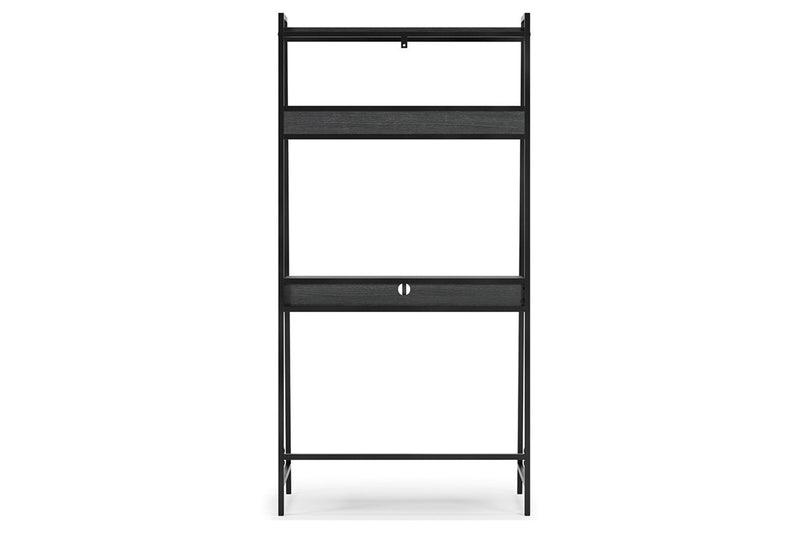 Yarlow Black 36" Home Office Desk with Shelf - Gate FurnitureOffice Desks