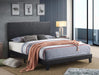 Yates Black Faux Leather Full Platform Bed - 5281PU-F - Gate Furniture