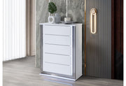 Ylime Smooth White Chest With Led - Gate FurnitureChest