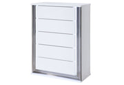 Ylime Smooth White Chest With Led - Gate FurnitureChest