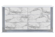 Ylime White Marble Dresser With Led - Gate FurnitureDresser