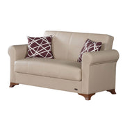 Yonkers 65 in. Convertible Sleeper Loveseat in Beige with Storage - Gate FurnitureLoveseat