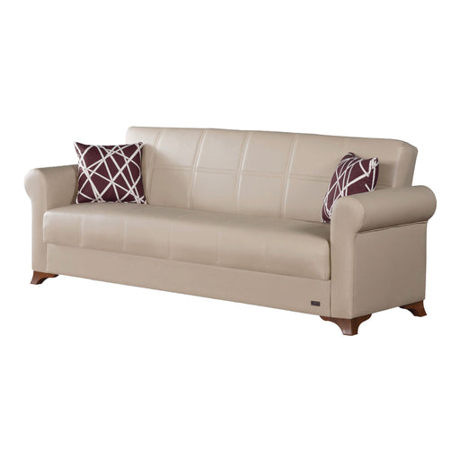 Yonkers 90 in. Convertible Sleeper Sofa in Beige with Storage - Gate FurnitureSleeper Sofa