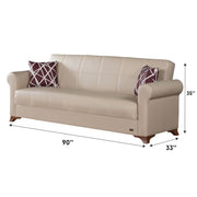 Yonkers 90 in. Convertible Sleeper Sofa in Beige with Storage - Gate FurnitureSleeper Sofa