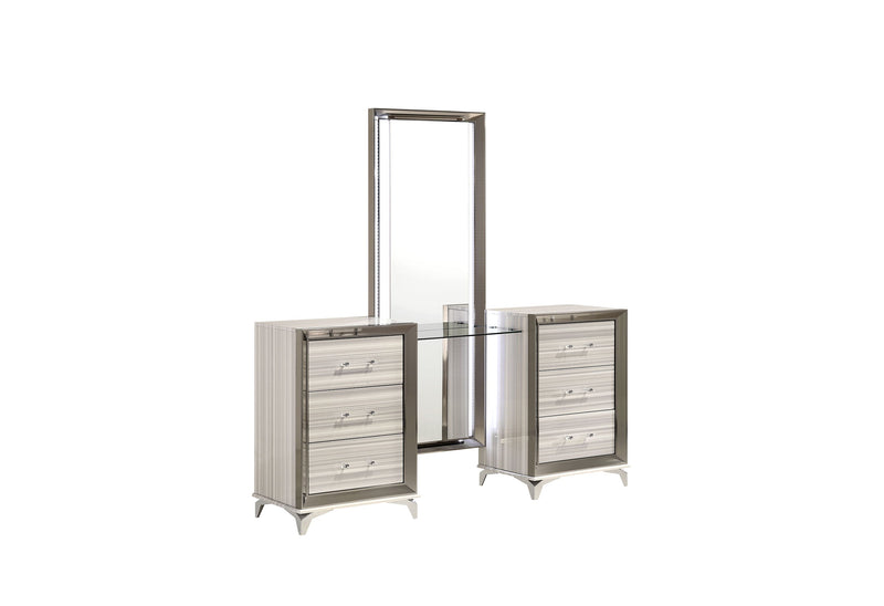 Zambrano White Laf Vanity Dresser - Gate FurnitureDresser