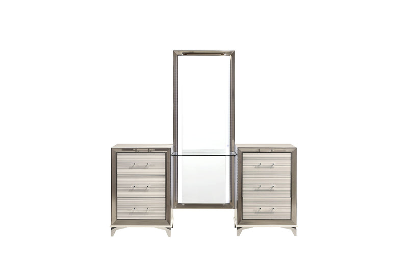 Zambrano White Laf Vanity Dresser - Gate FurnitureDresser