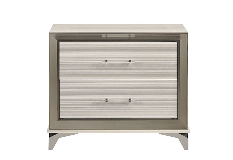 Zambrano White Nightstand - Gate FurnitureNightstand