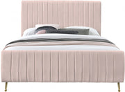 Zara Velvet King Bed (3 Boxes) Pink - Gate FurnitureKing Bed