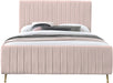 Zara Velvet King Bed (3 Boxes) Pink - ZaraPink-K