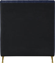 Zara Velvet Twin Bed (3 Boxes) Blue - Gate FurnitureTwin Bed