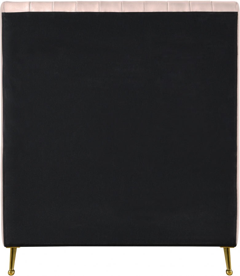 Zara Velvet Twin Bed (3 Boxes) Pink - Gate FurnitureTwin Bed