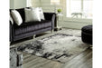 Zekeman Black/Cream/Gray Medium Rug - R404922 - Gate Furniture