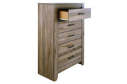 Zelen Warm Gray Chest of Drawers - Gate FurnitureChest