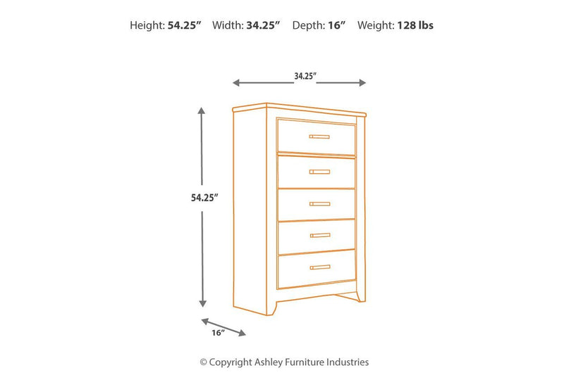 Zelen Warm Gray Chest of Drawers - Gate FurnitureChest
