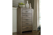 Zelen Warm Gray Chest of Drawers - Gate FurnitureChest
