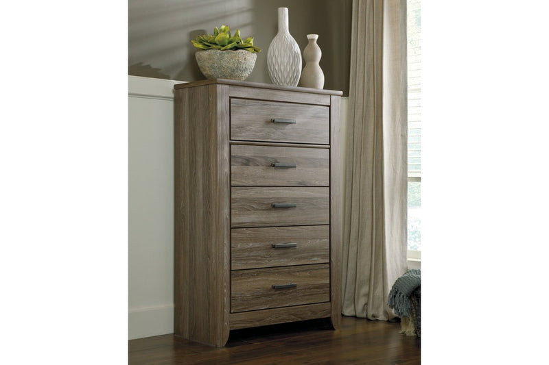 Zelen Warm Gray Chest of Drawers - Gate FurnitureChest