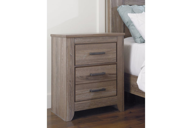 Zelen Warm Gray Nightstand - Gate FurnitureNightstand