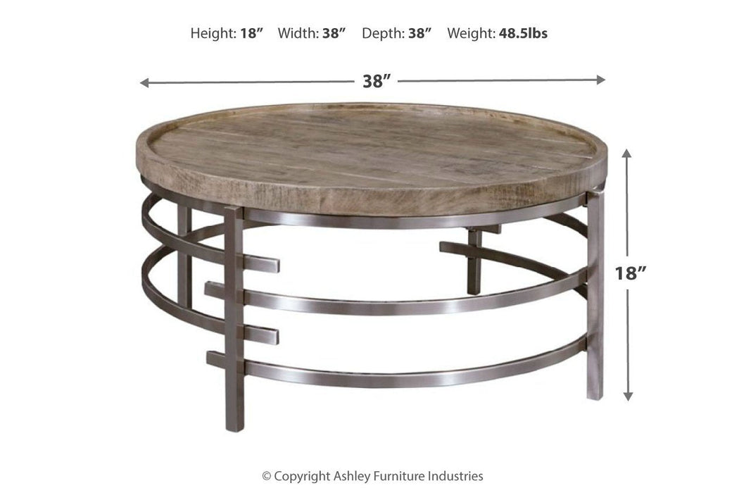 Zinelli Gray Coffee Table - T681-8 - Gate Furniture